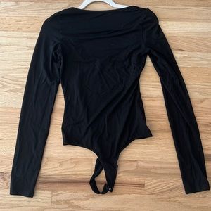 Agolde Black Long Sleeve Bodysuit